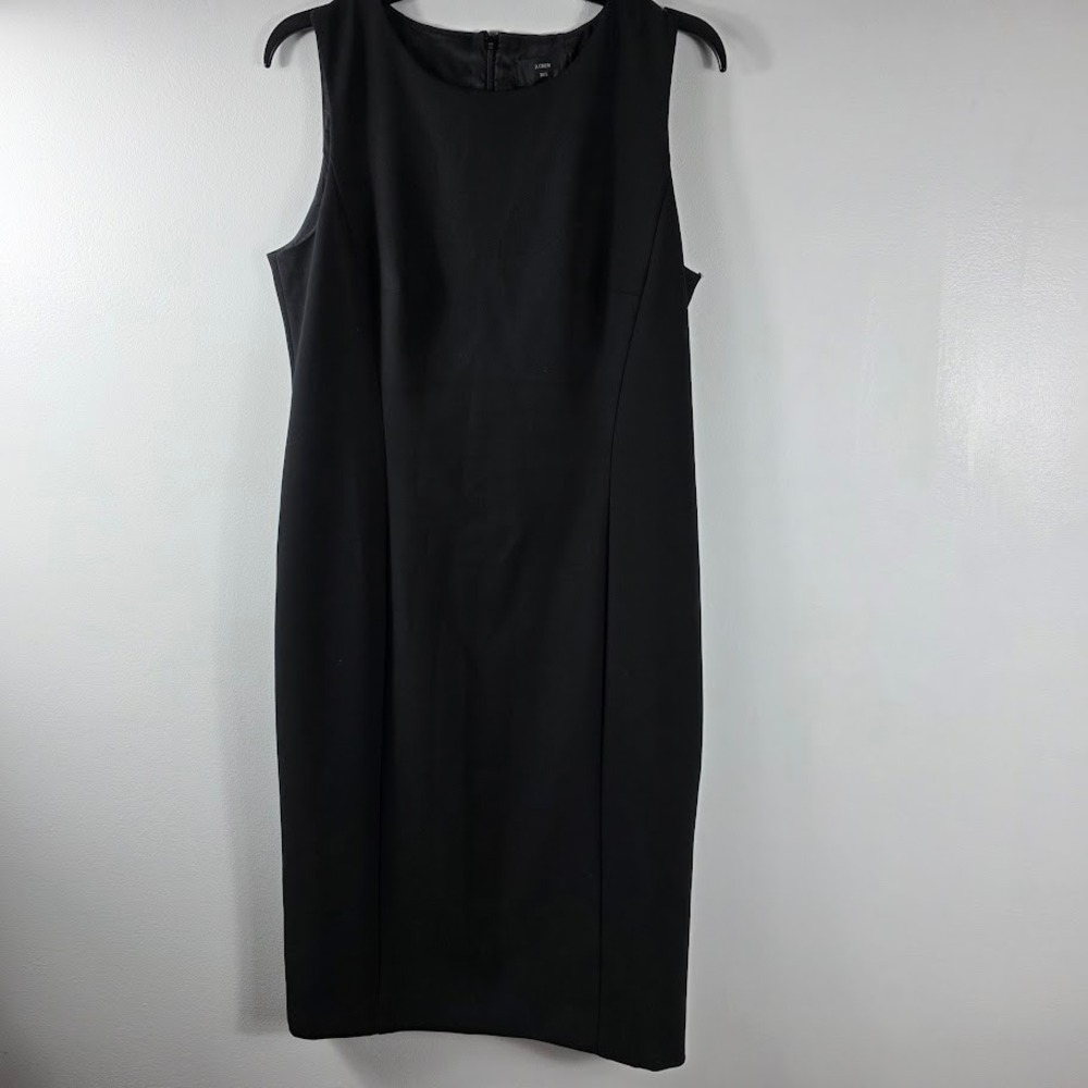 J Crew Black Sleeveless Sheath Career Dress Women's Size‎